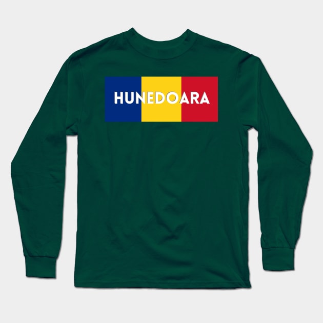 Hunedoara City in Romanian Flag Long Sleeve T-Shirt by aybe7elf